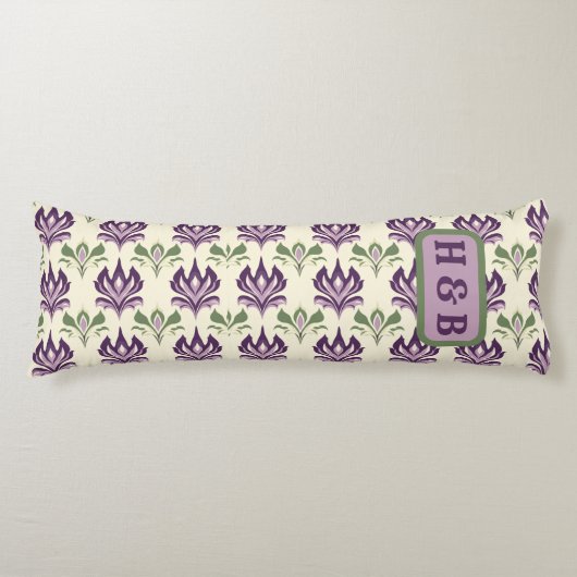 Ornamental Lily Motif Pattern ボディピロー (正面)