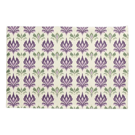 Ornamental Lily Motif Pattern 枕カバー (裏面)