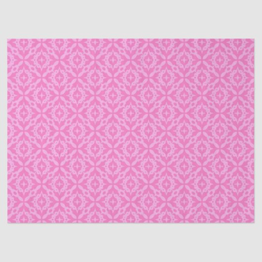 Ornamental Pink Damask Breast Cancer Awareness 薄葉紙 (正面)