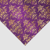 Ornamental Purple & Gold Damask Pattern 薄葉紙 (詳細)