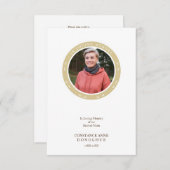 Ornamental Remember Dear One Passed Away Funeral 招待状 (正面/裏面)