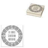 Ornamental Techno Circle Ex Libris Stamp ラバースタンプ (押印)