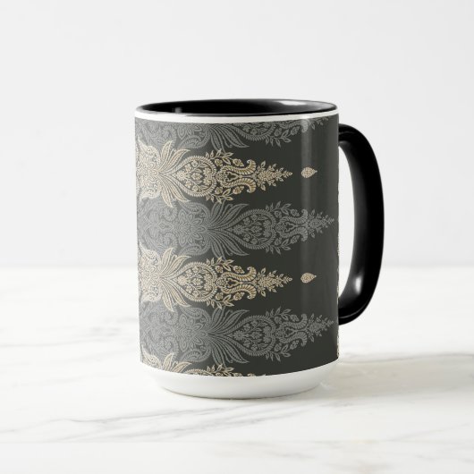 Ornamental Traditional Paisley design マグカップ (正面右)