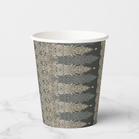 Ornamental Traditional Paisley design 紙コップ (裏面)