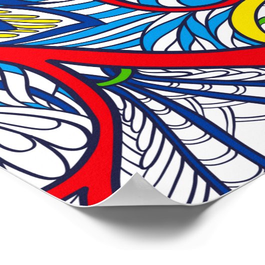 Ornamental Tribal Seamless pattern. Illustration. ポスター (角)