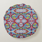 Ornamental Tribal Seamless pattern. Illustration. ラウンドクッション (裏面)