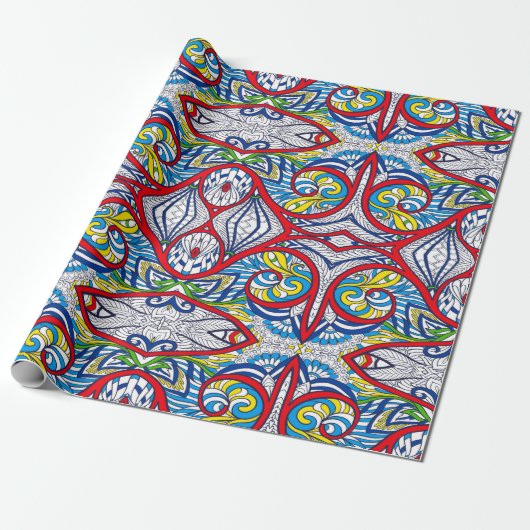 Ornamental Tribal Seamless pattern. Illustration.  ラッピングペーパー (アンロールド)