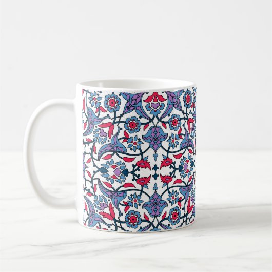 Ornamental Turkish Tile Pattern コーヒーマグカップ (左)