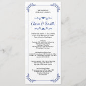 Ornamental Wedding Ceremony Program Template プログラム (正面)