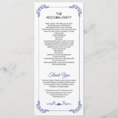 Ornamental Wedding Ceremony Program Template プログラム (裏面)