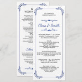 Ornamental Wedding Ceremony Program Template プログラム (正面/裏面)