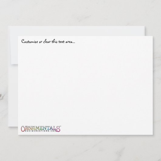 OrnaMENTALsのハッピーバースデーの日時計色あなた専有物 カード (裏面)