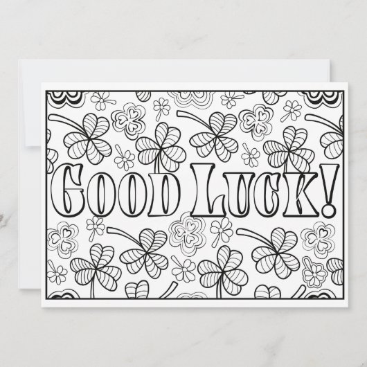 OrnaMENTALsの幸運のシャムロックはあなた専有物を着色します カード (正面)