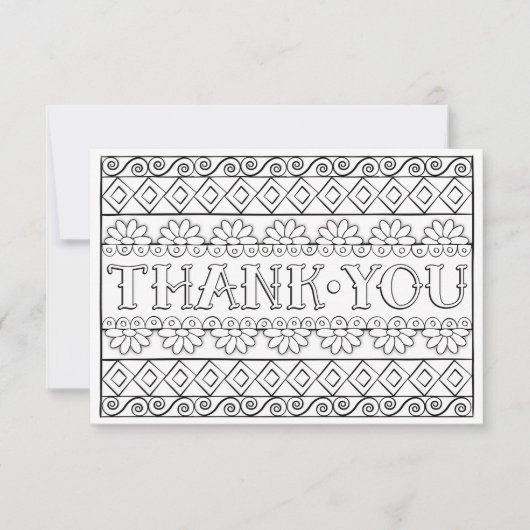 OrnaMENTALsは着色しますあなた専有物を感謝していしています サンキューカード (正面)