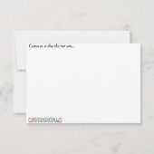 OrnaMENTALsは着色しますあなた専有物を感謝していしています サンキューカード (裏面)