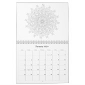 OrnaMENTALs 12ヶ月の治療用カラーリングページ カレンダー (1月 2026)