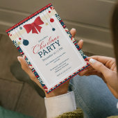 Ornaments Red Bow Ugly Sweater Holiday Party 招待状