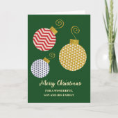 Ornaments Son & Family Merry Christmas カード (正面)
