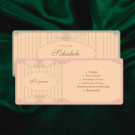 Ornate Art Nouveau Wedding プログラム