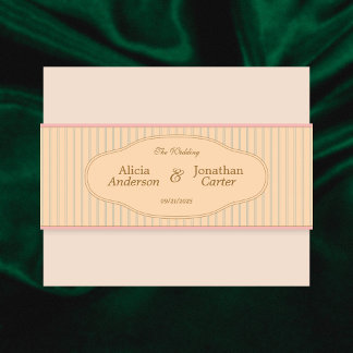 Ornate Art Nouveau Wedding 招待状ベリーバンド