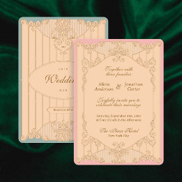 Ornate Art Nouveau Wedding Invitation 招待状