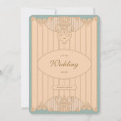 Ornate Art Nouveau Wedding Invitation 招待状 (裏面)