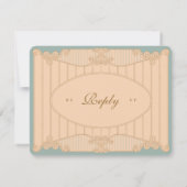 Ornate Art Nouveau Wedding RSVP Card (裏面)