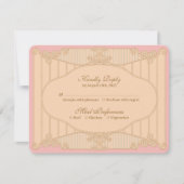 Ornate Art Nouveau Wedding RSVP Card (正面)