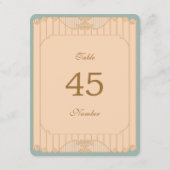 Ornate Art Nouveau Wedding Table Numbers (裏面)