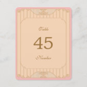 Ornate Art Nouveau Wedding Table Numbers (正面)