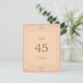 Ornate Art Nouveau Wedding Table Numbers (スタンド正面)
