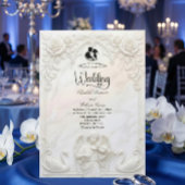 Ornate Baroque Angel & Swan Cameo Art Wedding  招待状