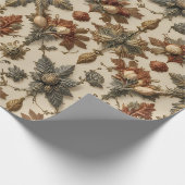 Ornate Baroque Christmas Pattern Wrapping Paper ラッピングペーパー (角)