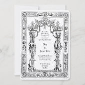 Ornate Baroque Rococo Style Double Frame Wedding 招待状 (正面)