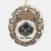 Ornate Birman Cat  Ornament セラミックオーナメント (左)