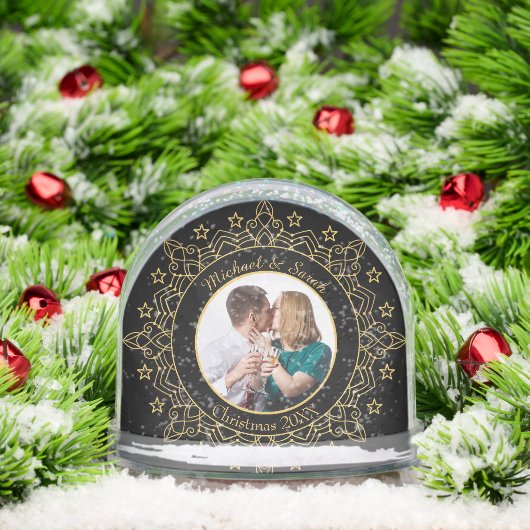 Ornate Black and Gold Frame Custom Photo (クリスマス)