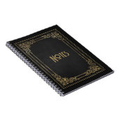 Ornate Black and Gold Frame Notebook ノートブック (右側)