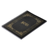 Ornate Black and Gold Frame Notebook ノートブック (左側)