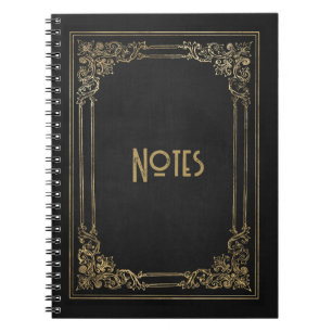 Ornate Black and Gold Frame Notebook ノートブック