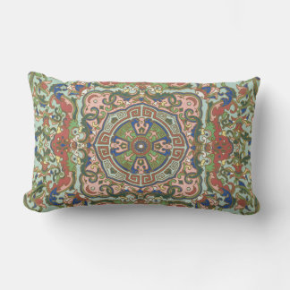 Ornate Bohemian Medallion Lumbar Pillow ランバークッション
