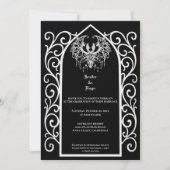 Ornate border Gothic wedding Invitation 招待状 (正面)