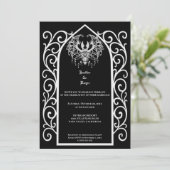 Ornate border Gothic wedding Invitation 招待状 (スタンド正面)