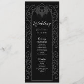 Ornate border Gothic Wedding Program メニュー (正面)