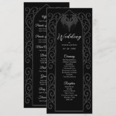 Ornate border Gothic Wedding Program メニュー (正面/裏面)