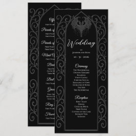 Ornate border Gothic Wedding Program メニュー