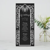 Ornate border Gothic Wedding Program メニュー (スタンド正面)