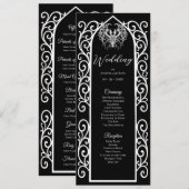 Ornate border Gothic Wedding Program メニュー (正面/裏面)