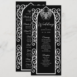 Ornate border Gothic Wedding Program メニュー