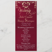 Ornate Border & Heart - Burgundy プログラム (正面)