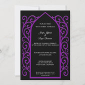 Ornate border Photo Gothic wedding Invitation 招待状 (正面)